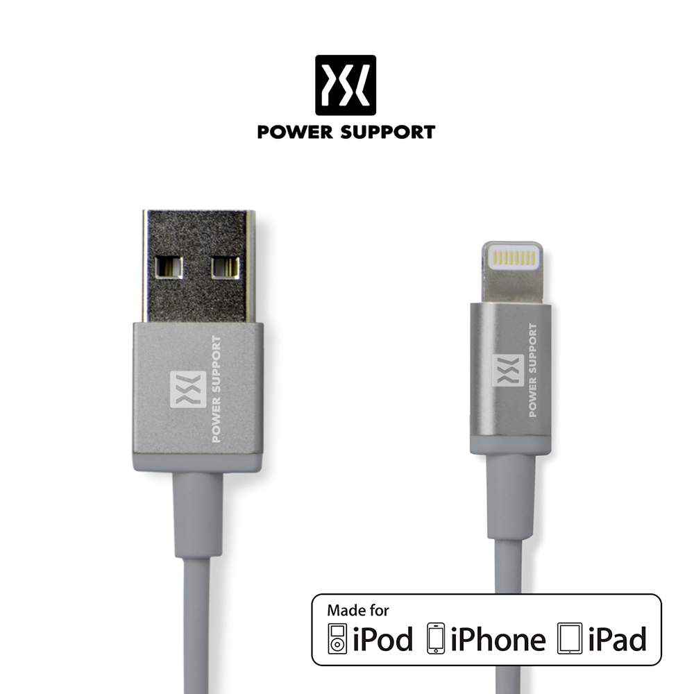 POWER SUPPORT USB to Lighting Cable 傳輸線 (1.0m)太空灰