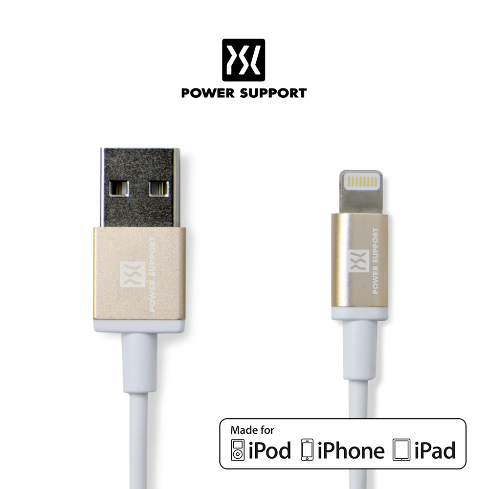POWER SUPPORT USB to Lighting Cable 傳輸線 (2.0m)金色