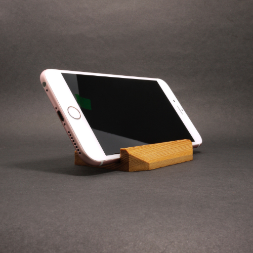 橢圓形名片手機收納木製立座 台灣檜木