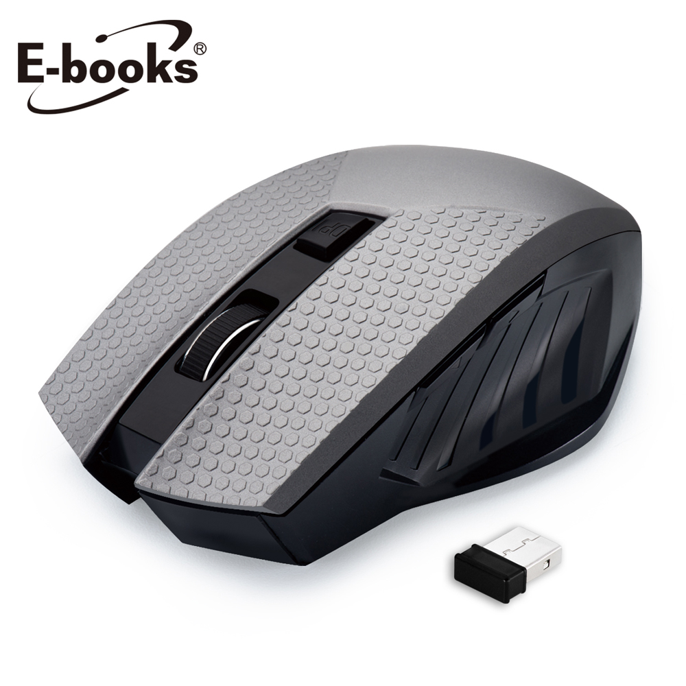 E-books M28 六鍵式省電無線滑鼠鐵灰