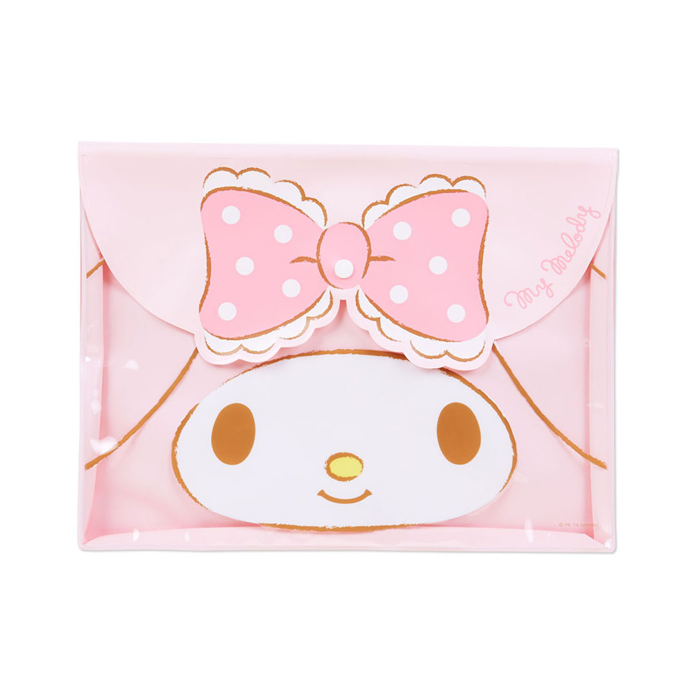 《Sanrio》美樂蒂大臉A4文件袋(緞帶)