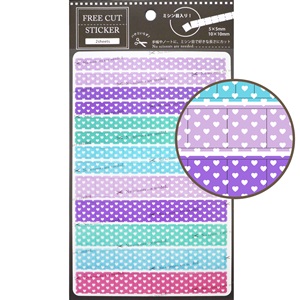 【LABCLIP】Customize sticker系列 Free cut sticker-愛心紫色