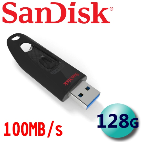 SanDisk 128GB CZ48 100MB/s Ultra USB3.0 隨身碟-公司貨