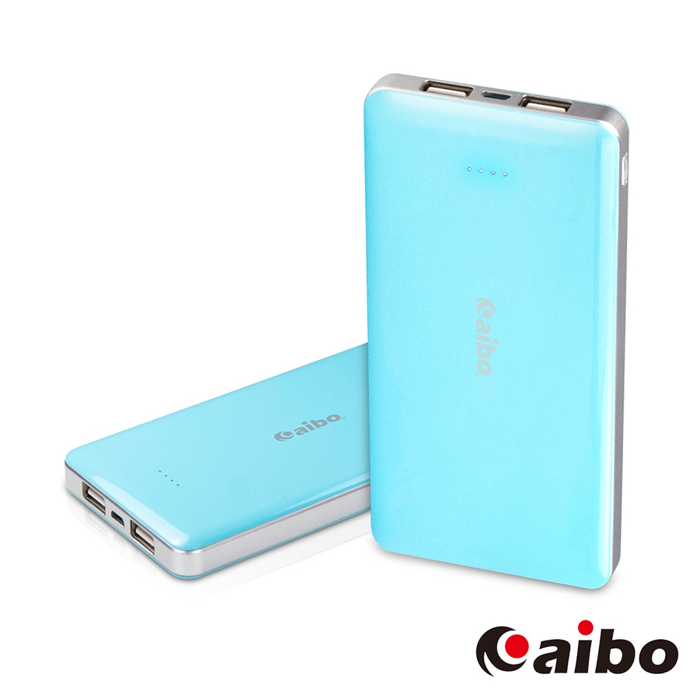 aibo 15000+型 鋼琴烤漆行動電源(ATL電芯)粉藍