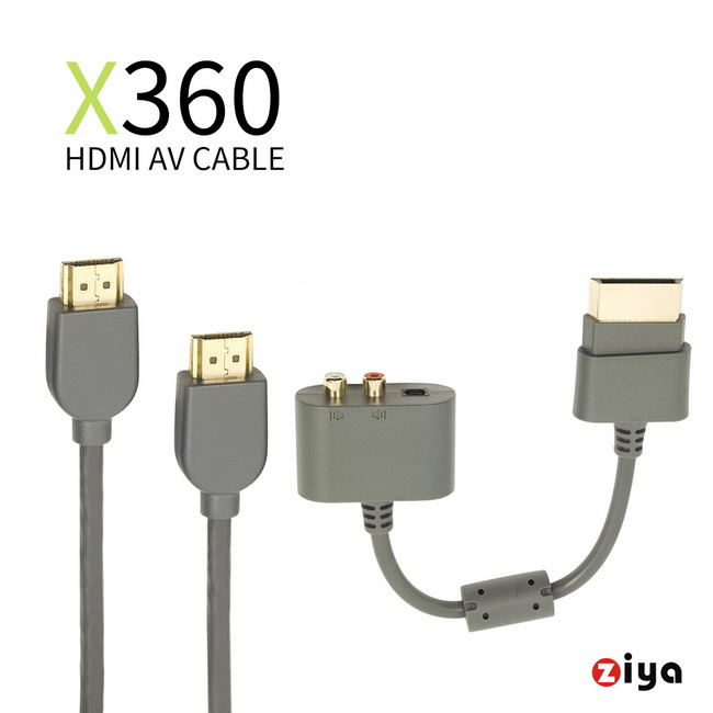[ZIYA] XBOX360 專用光學 RCA音訊轉接器 與 HDMI 高畫質傳輸線組合