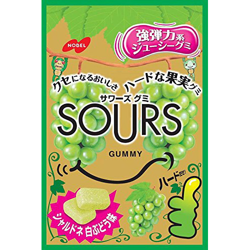 日本【諾貝爾】SOURS超Q軟糖-白葡萄