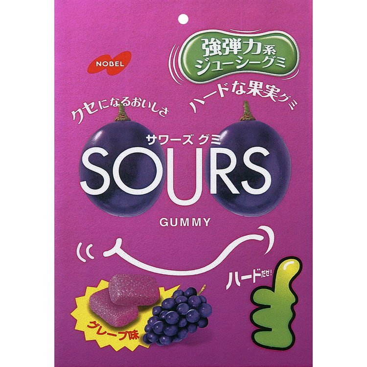 日本【諾貝爾】SOURS超Q軟糖-葡萄