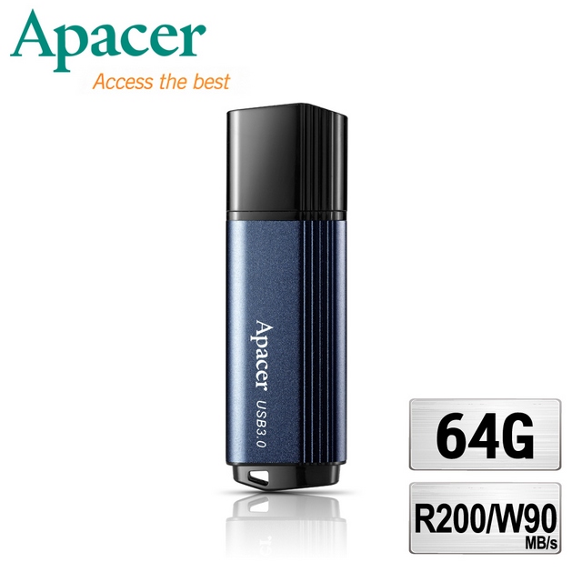 Apacer宇瞻 AH553 64GB『巔峰王者』200MB/s極速隨身碟 USB3.0