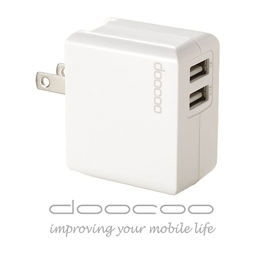 doocoo itofu2 2.4A 雙輸出輕巧 USB充電器白色