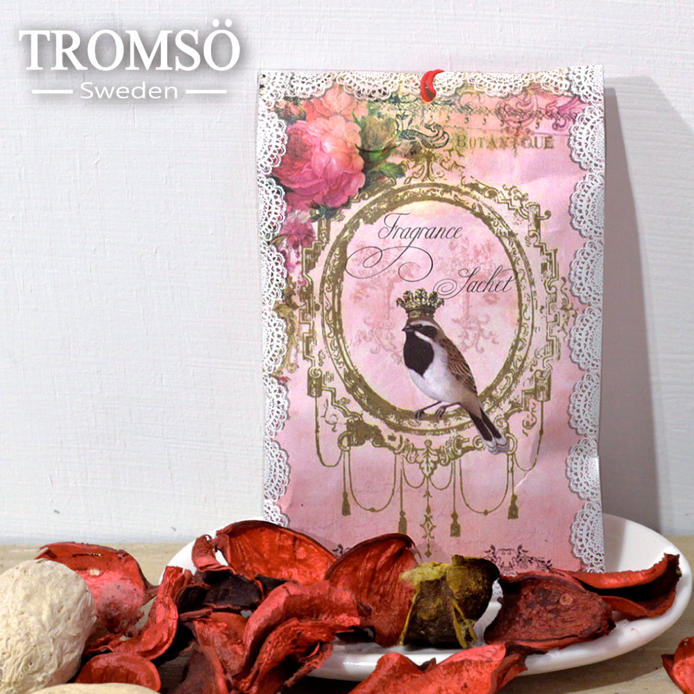 TROMSOx魅力法國-純真優雅小掛繩香氛包/玫瑰