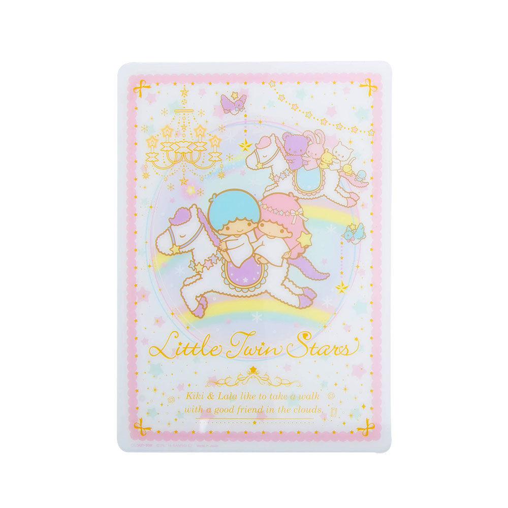 《Sanrio》雙星仙子40週年快樂紀念日系列墊板(彩虹木馬)