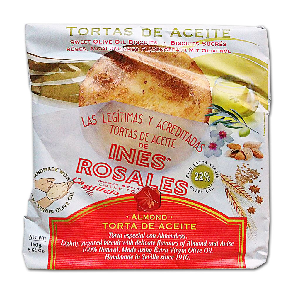 西班牙Ines Rosales－ 手工橄欖油薄餅 (杏仁)160克/包