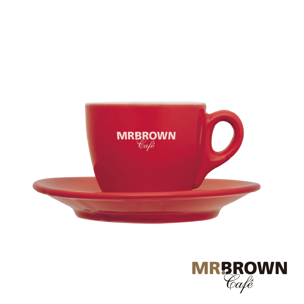 MR.BROWN 伯朗咖啡繽紛迷你馬克杯盤組-緋?紅
