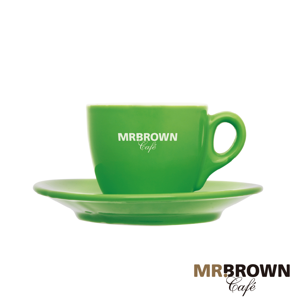 MR.BROWN 伯朗咖啡繽紛迷你馬克杯盤組-蘋果綠
