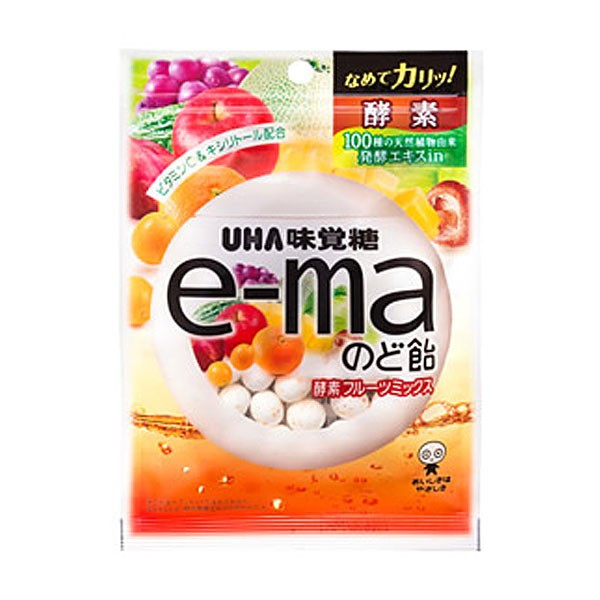 日本【UHA味覺糖】e-ma喉糖-綜合水果味