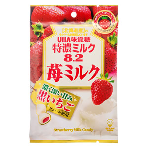 日本【UHA味覺糖】特濃8.2牛奶糖-草莓牛乳