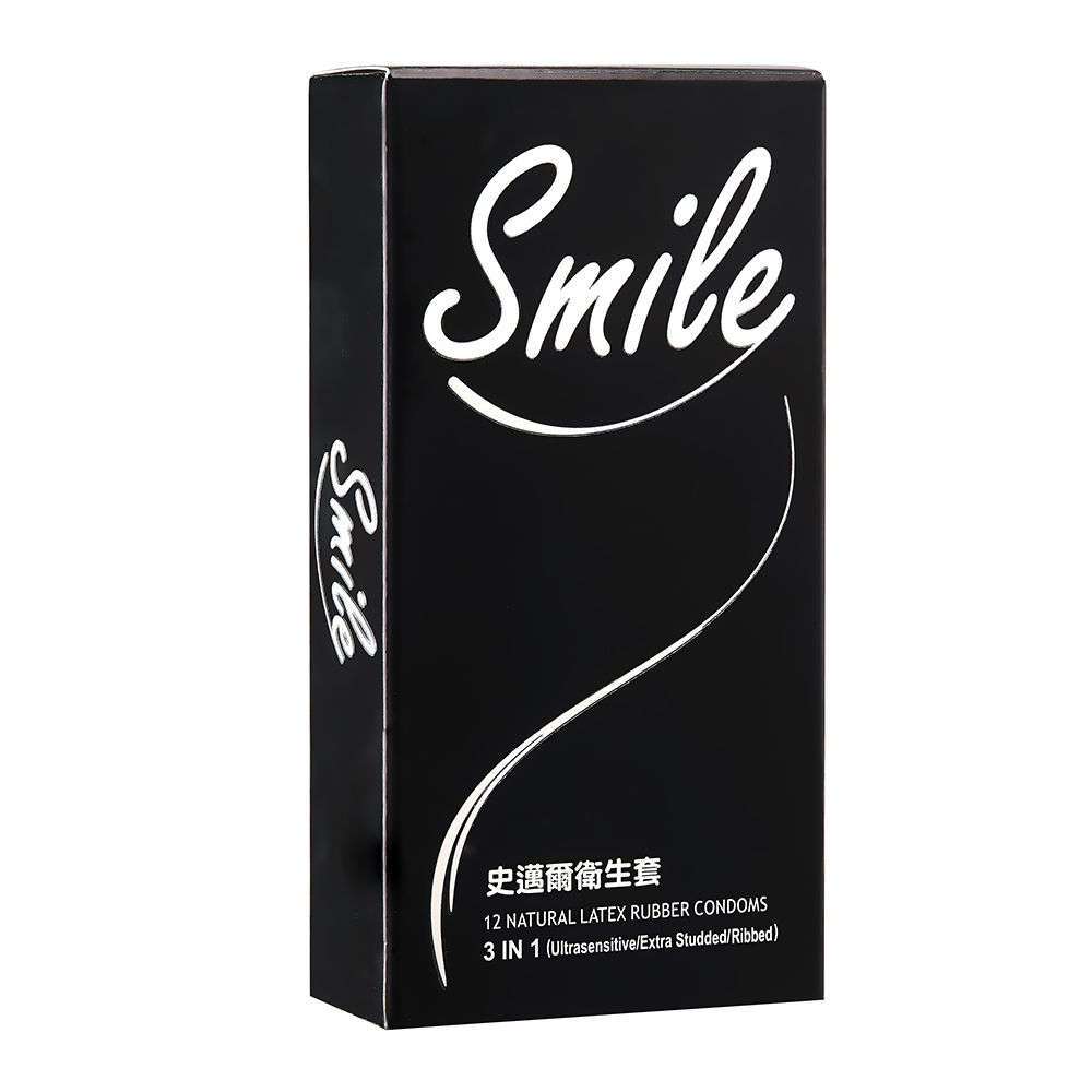 SMILE史邁爾 衛生套保險套–超薄+環紋+顆粒(各4入)