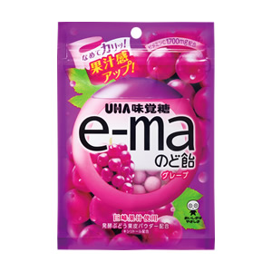 日本【UHA味覺糖】e-ma喉糖-葡萄味