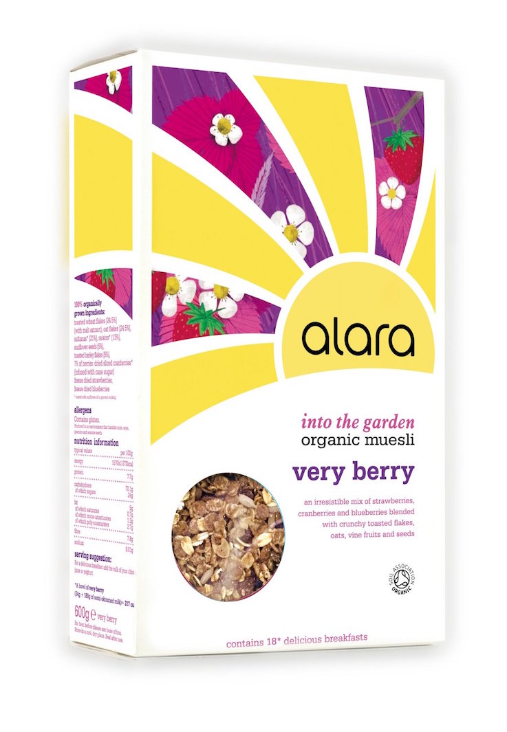 【英國Alara】有機花園莓果燕麥片(600g/盒)