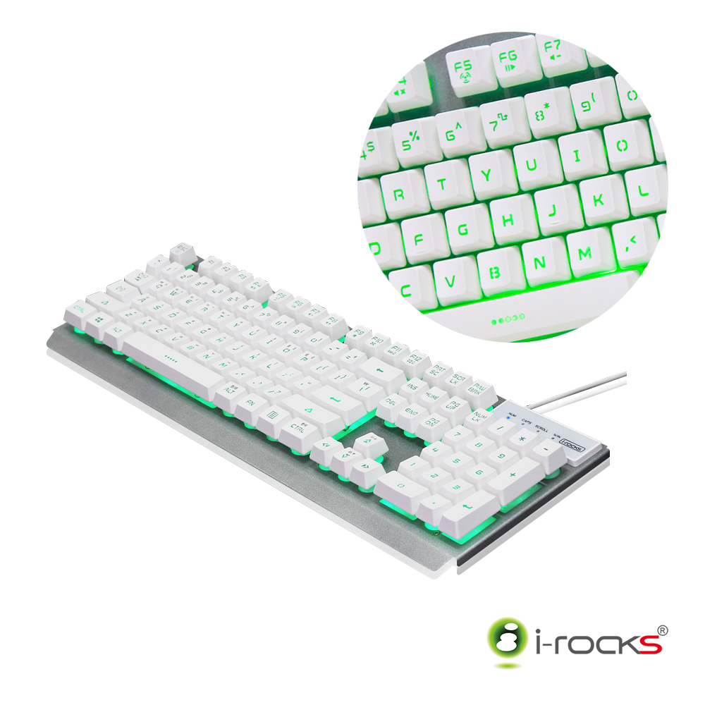 i-Rocks K62E多色彩金屬背光遊戲鍵盤