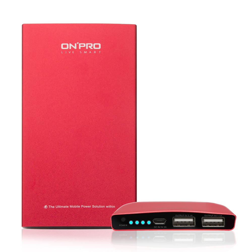 ONPRO 8000mAh 超急速充電 雙輸出行動電源 (MB-X8)紅色