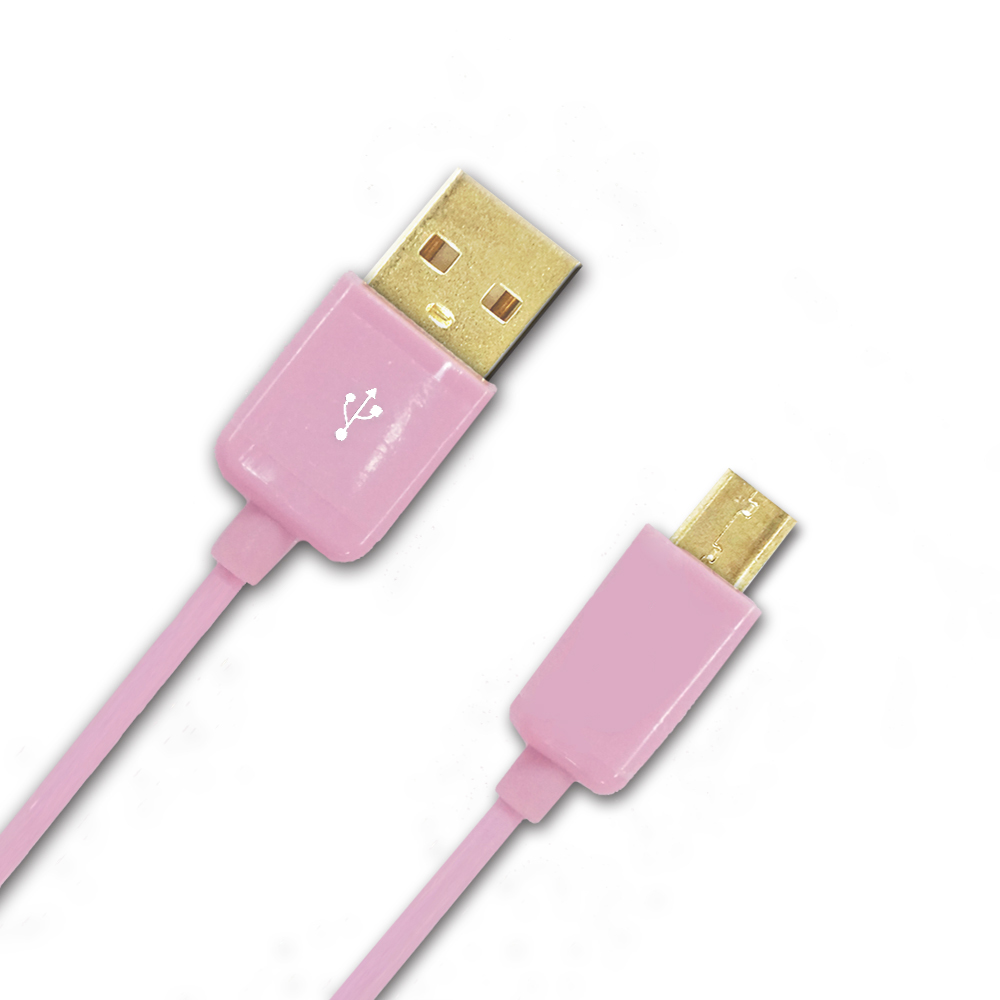 NORMI Mirco USB 楓葉傳輸充電線 1M粉紅色