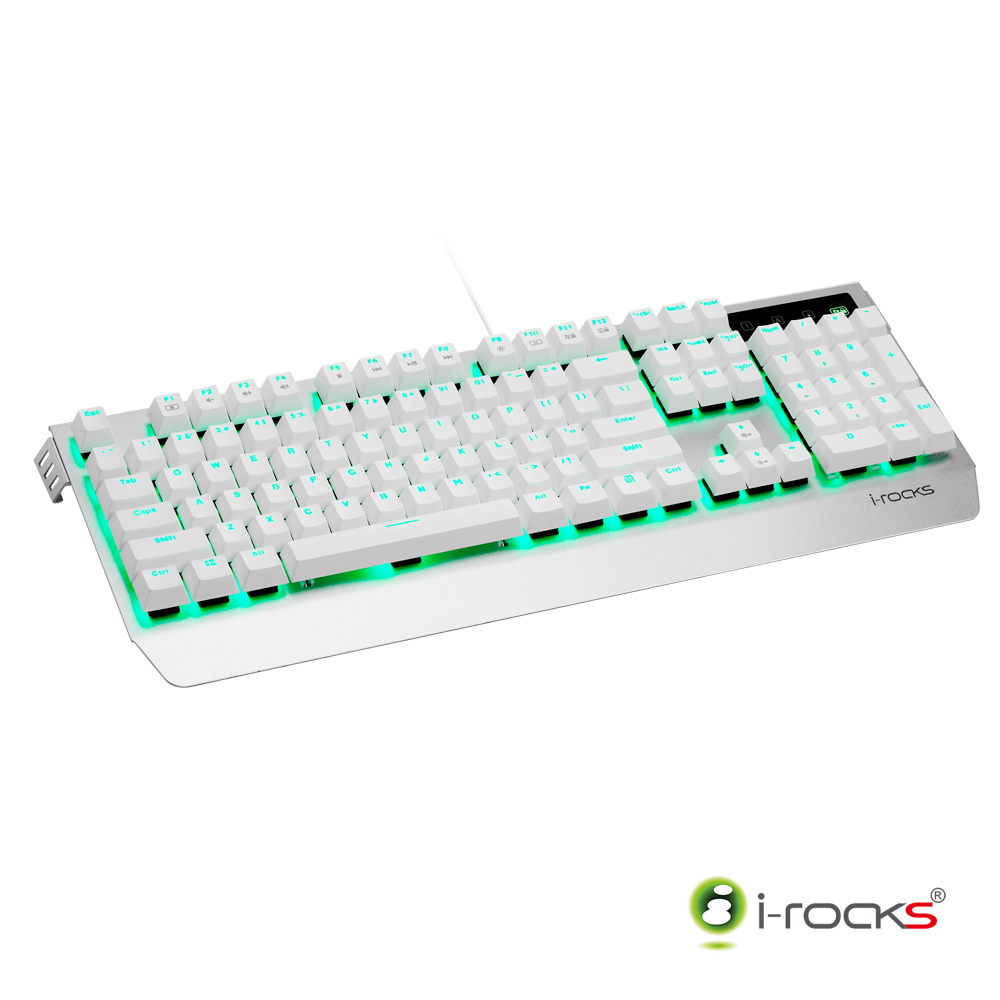 i-Rocks K60M全背光金屬機械式電競鍵盤銀白
