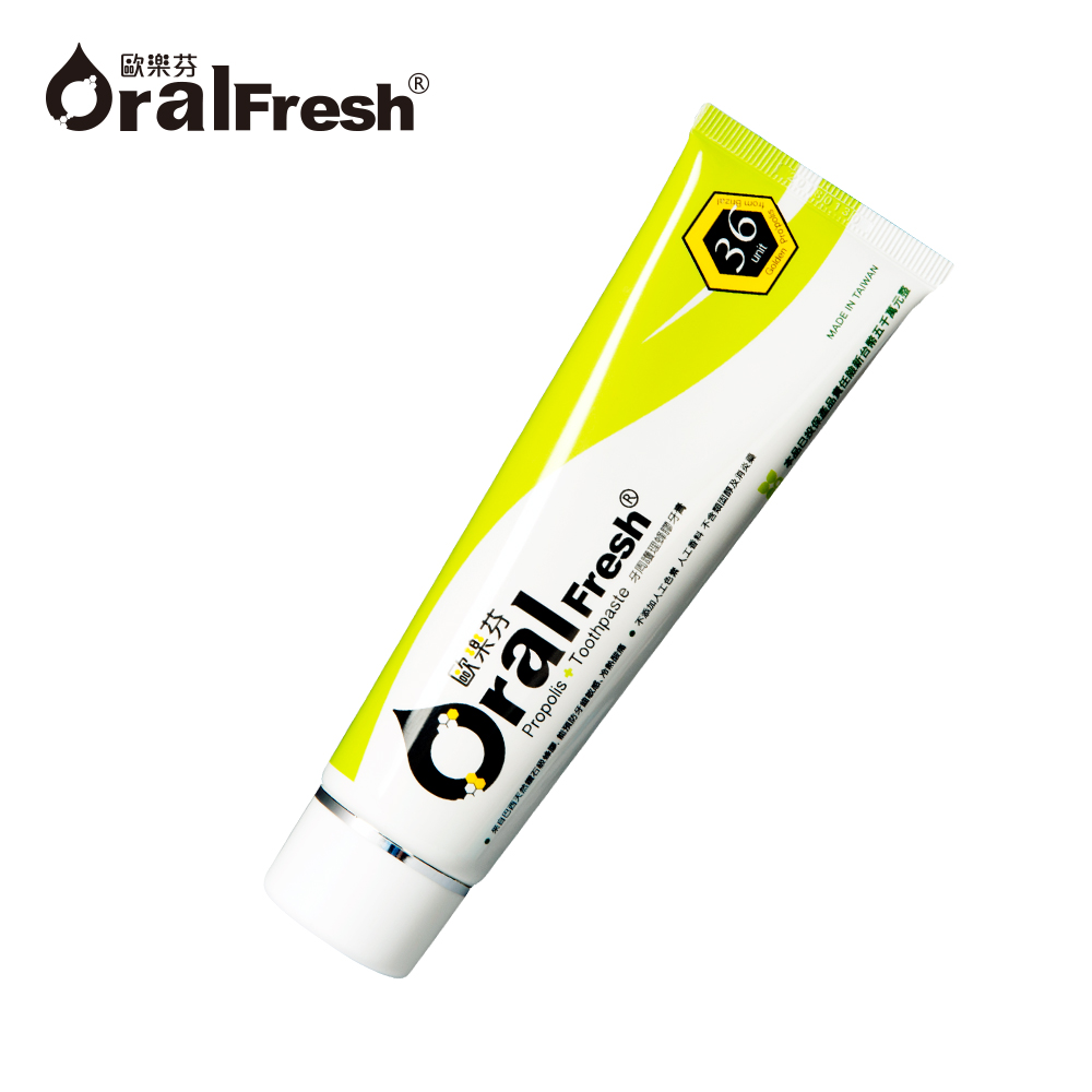 【歐樂芬】Oral Fresh添加36units巴西蜂膠-牙周護理蜂膠牙膏(120g/條)綠