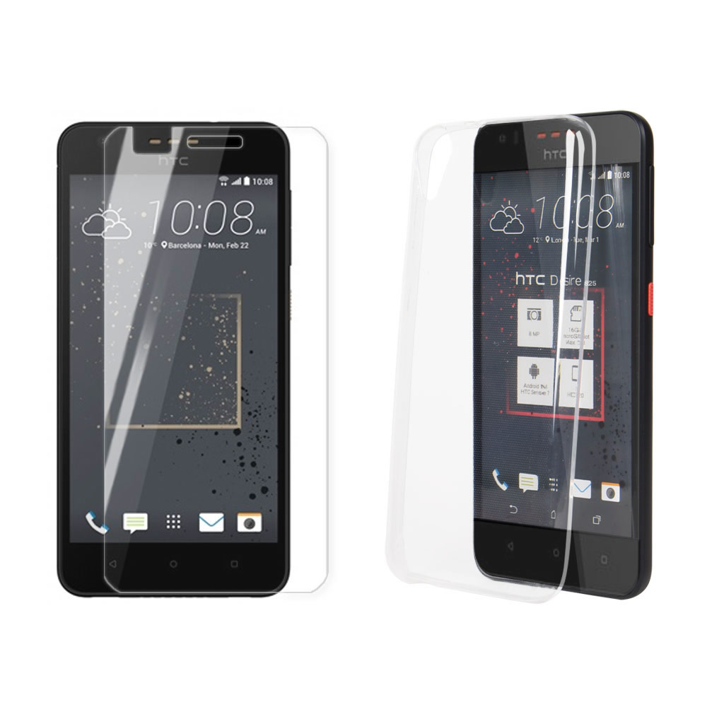 【BIEN】HTC Desire 825 防護組合包(超薄軟殼+鋼化保護貼)