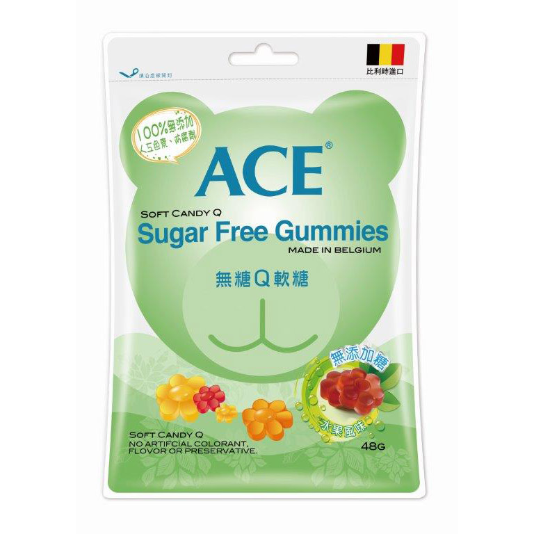 比利時【ACE】無糖Q軟糖(48g)