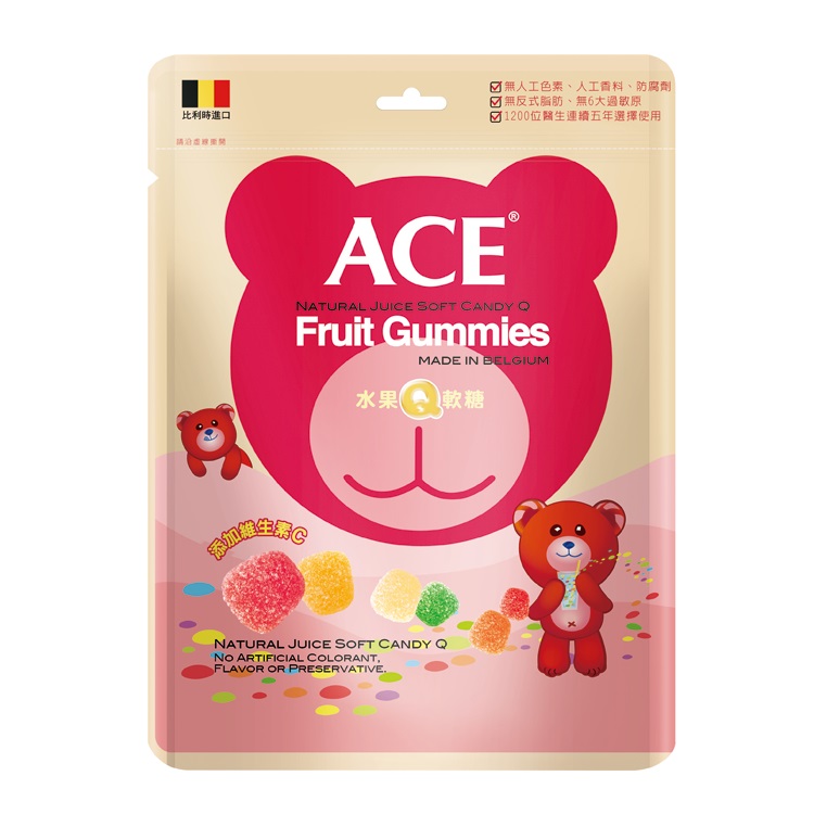比利時【ACE】水果Q軟糖(240g)