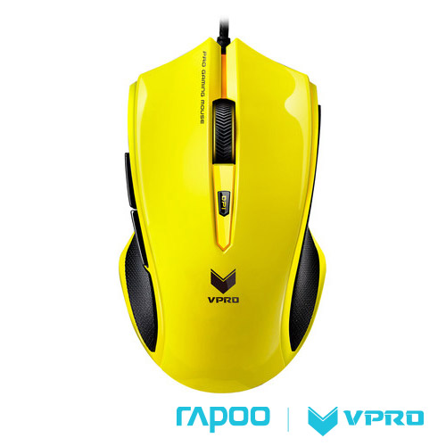 雷柏 RAPOO VPRO V20S全彩RGB電競光學遊戲滑鼠雷光黃