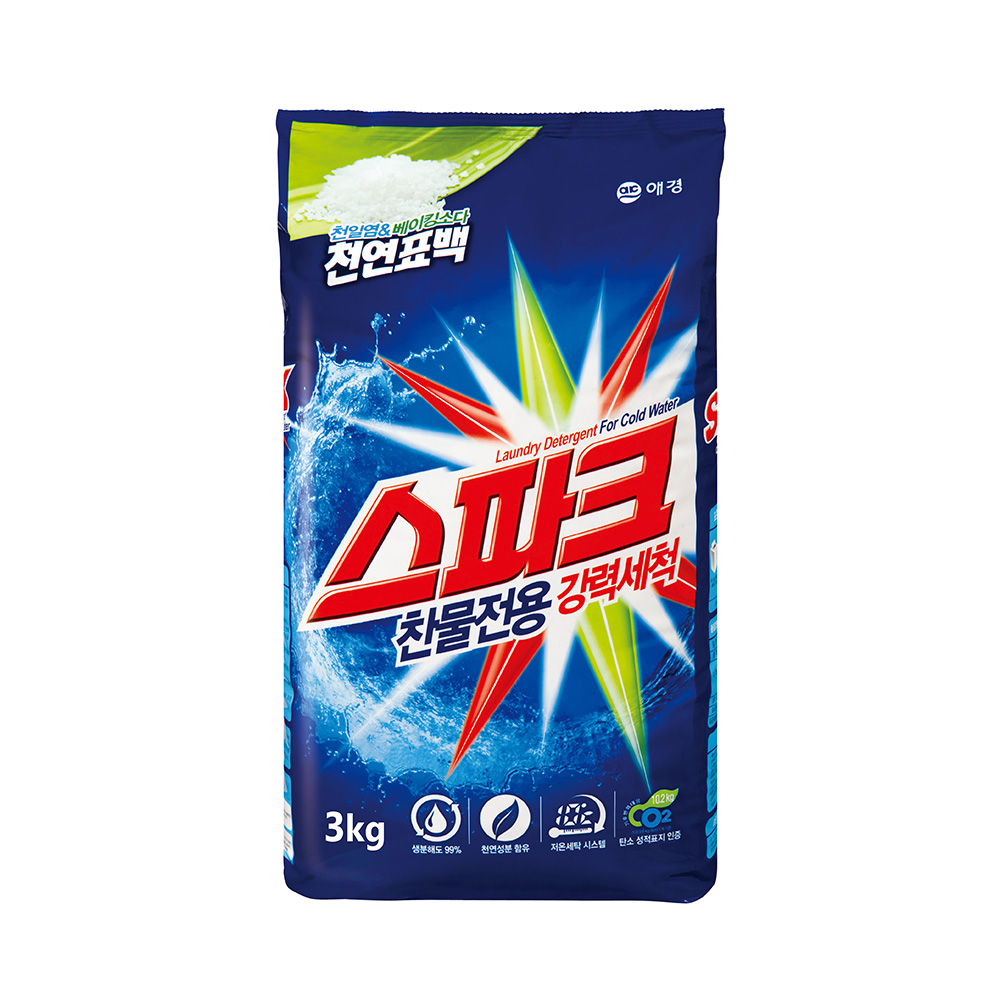 【韓國AK】SPARK抗菌洗衣粉-冷水強效(3kg)