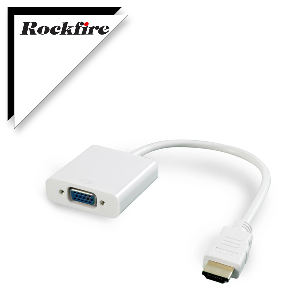 Rockfire HDMI TO VGA影像傳輸轉接線H-VGA-01WH