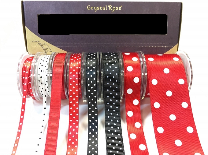 【Crystal Rose緞帶專賣店】Mickey點點禮盒-白紅款