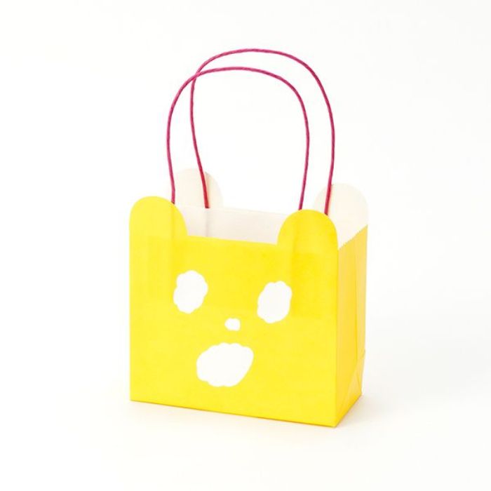 【AIUEO】小熊禮物紙袋(黃)(S)