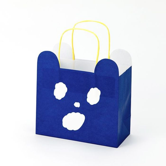 【AIUEO】小熊禮物紙袋(藍)(M)