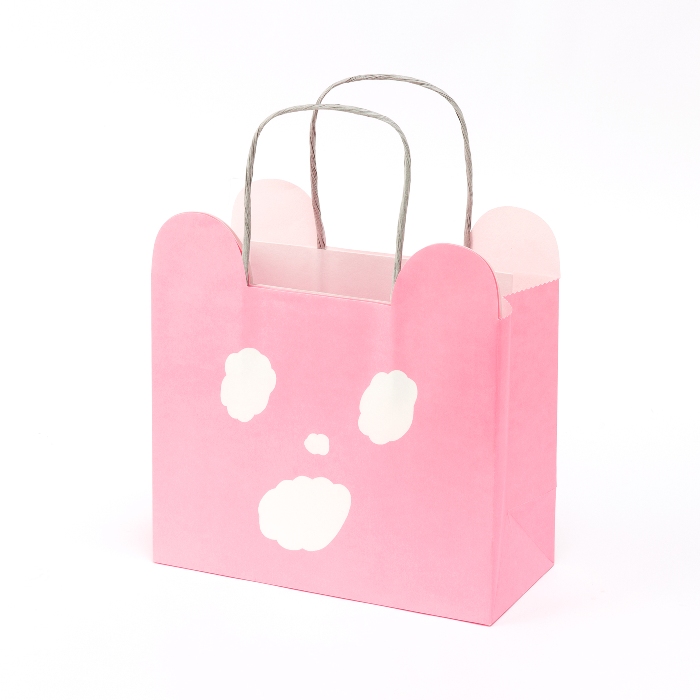 【AIUEO】小熊禮物紙袋(粉紅)(M)