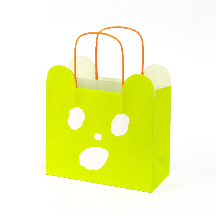 【AIUEO】小熊禮物紙袋(綠)(M)