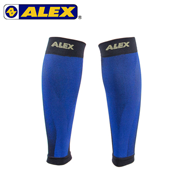 ALEX T-7202 壓縮小腿套-藍黑S