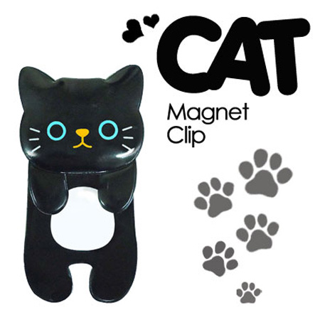 【日本進口！】生活小趣味 ~ 貓貓便利磁鐵夾【黑貓款！】