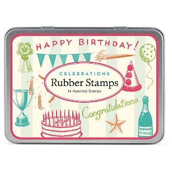 【Cavallini】Rubber Stamp印章組_慶祝派對