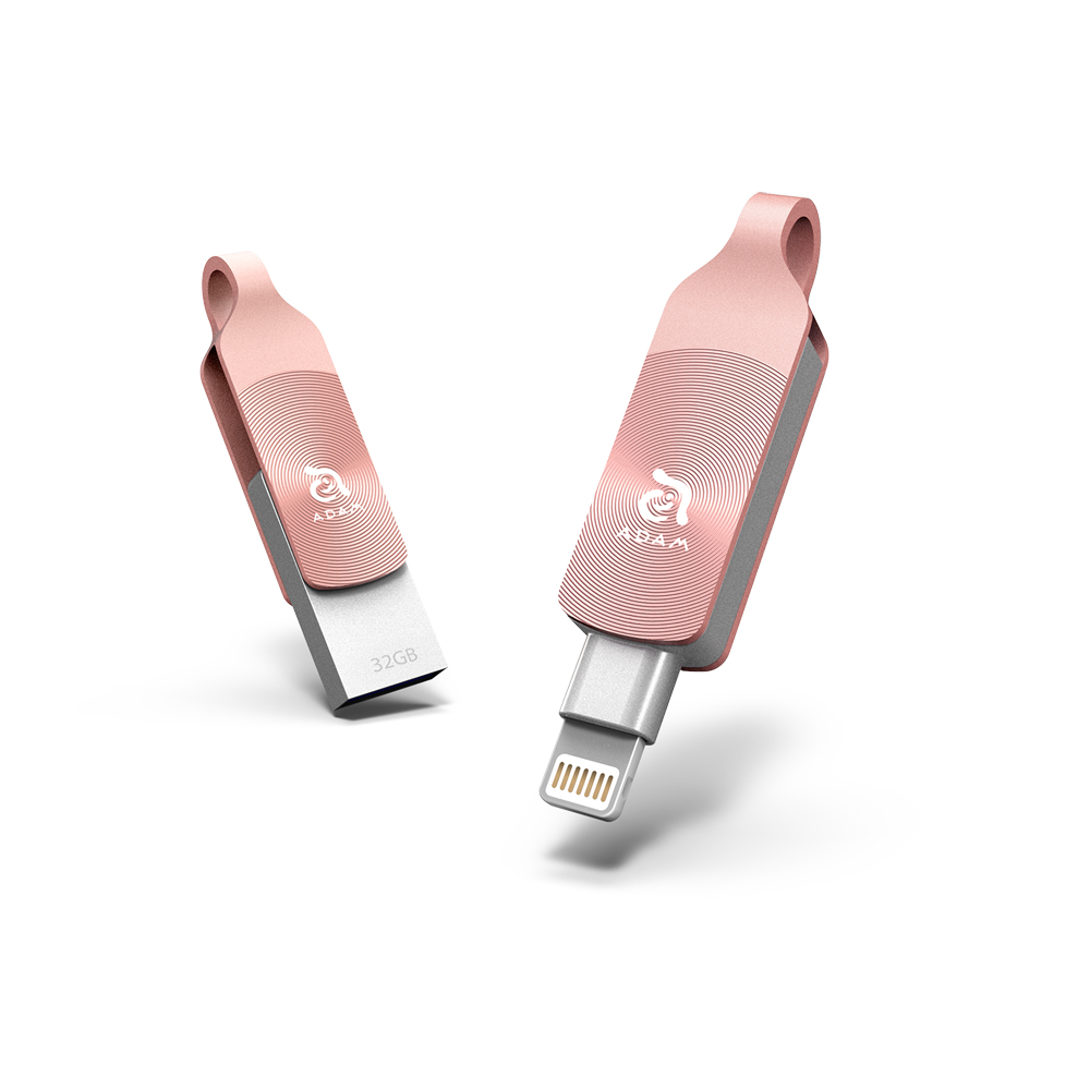 【限量精裝版】亞果元素 iKlips DUO+ USB3.1 iOS極速多媒體隨身碟 32GB玫瑰金