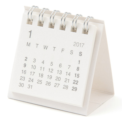 [MUJI無印良品]甘蔗紙桌上型月曆/2017.迷你