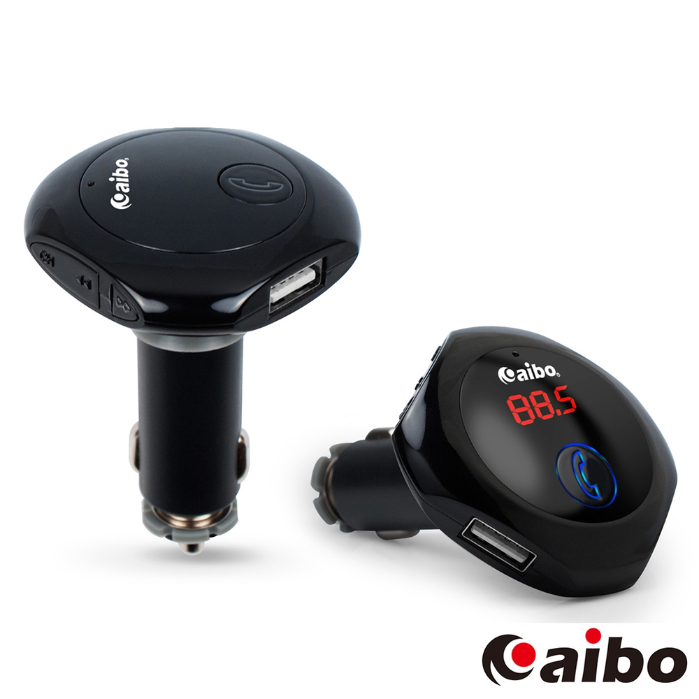 aibo Q7 車用藍牙音樂FM播放發射器(免持通話/MP3播放)黑色