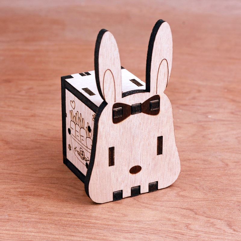 敲敲木工房-動物音樂盒-兔兔