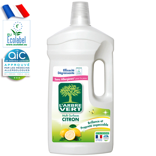 法國綠活維地板&多用途濃縮清潔劑(檸檬香)1.25L