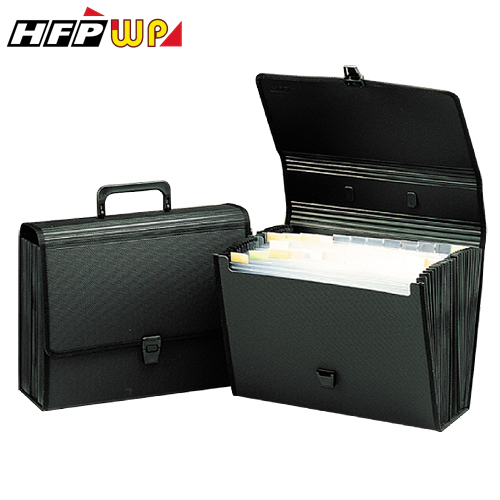 HFPWP 手提24層風琴公事包 環保材質 台灣製 F424黑