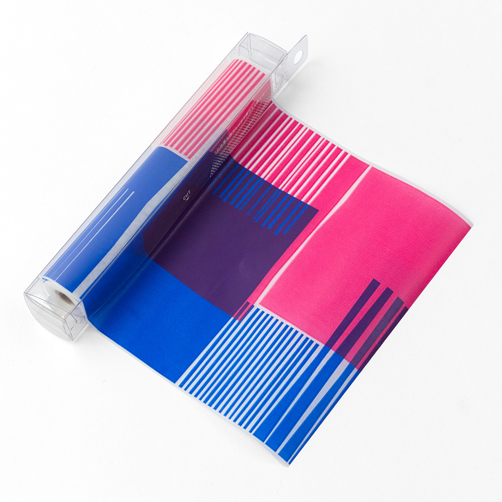 MIDORI Chotto薄型包裝玻璃紙-粉藍拼布