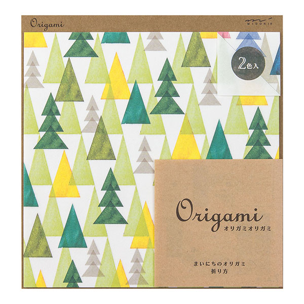 MIDORI Origami玩色紙<15角>-水彩森林